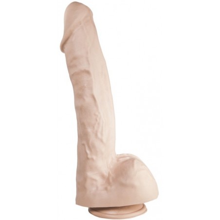 Gode XXL Ventouse Ou Harnais - Avec Testicules - Souple Et Réaliste - 26 cm / Ø 6,7 cm - Chair - Dildorama