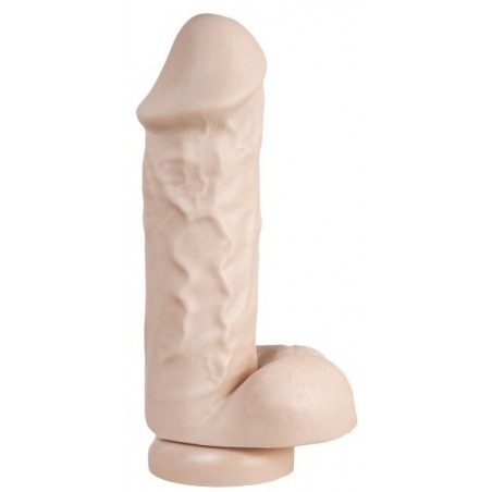 Gode Large - Ventouse Ou Harnais - Avec Testicules - Souple Et Réaliste - 18 cm / Ø 5,6 cm - Chair - Dildorama