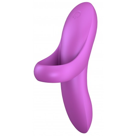 Doigt Vibrant Multi Fonctions - Bold Lover Rose - Rechargeable - Waterproof - 9 cm / 3 cm - Satisfyer