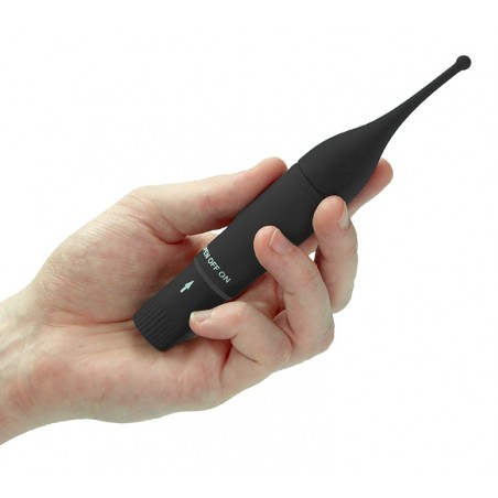Stimulateur Clitoridien - Tickler Noir - Pointe Fine - 16 cm / Ø 2,5 cm - GC