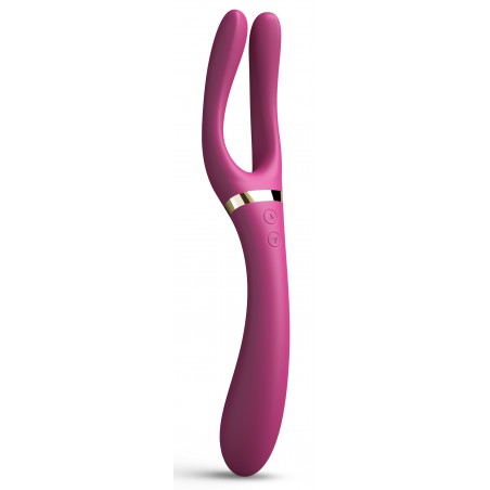 Vibromasseur pour Couple Multi Fonctions - Infinite Joy Rose - Massage Et Vibration - USB - Etanche - 13 cm / Ø 3,6 cm - Dorcel