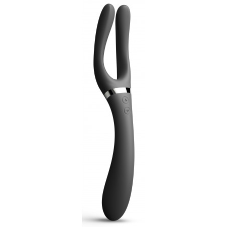 Vibromasseur pour Couple Multi Fonctions - Infinite Joy Noir - Massage Et Vibration - USB - Etanche - 13 cm / Ø 3,6 cm - Dorcel