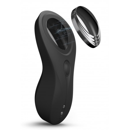 Stimulateur Clitoridien Télécommandé Discreet Vibe Noir - Clip Magnétique A Fixer - Waterproof - USB - 9,3 cm / 4 cm - Dorcel