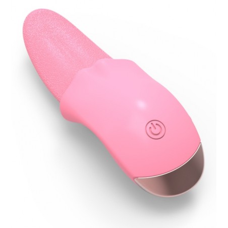 Stimulateur Clitoridien Avec Langue Vibrante - Sex Tongue Rose - Rechargeable - 12 m / 4 cm - Generique