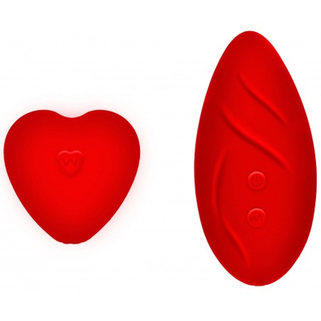 Culotte Vibrante Divine Panty Rouge - Stimulateur Clitoridien 9 cm / 4,5 cm - Télécommandé - USB - Taille Unique - Toy Joy