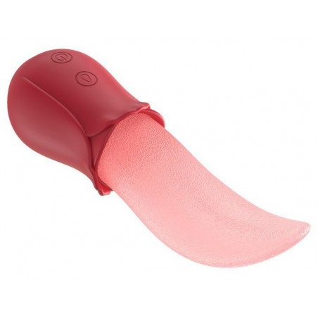 Stimulateur Clitoridien Avec Langue Vibrante - Licky Tongue Rouge - Rechargeable - 8 m / 5 cm - My Play Toys