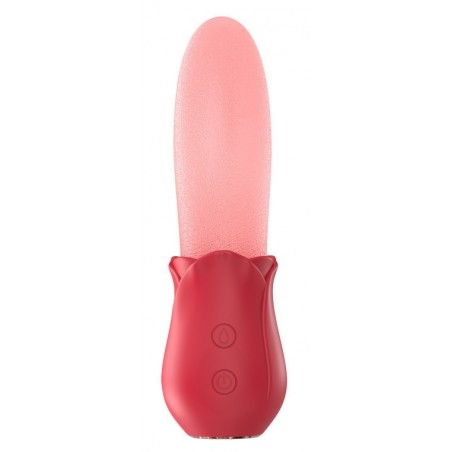 Stimulateur Clitoridien Avec Langue Vibrante - Licky Tongue Rouge - Rechargeable - 8 m / 5 cm - My Play Toys