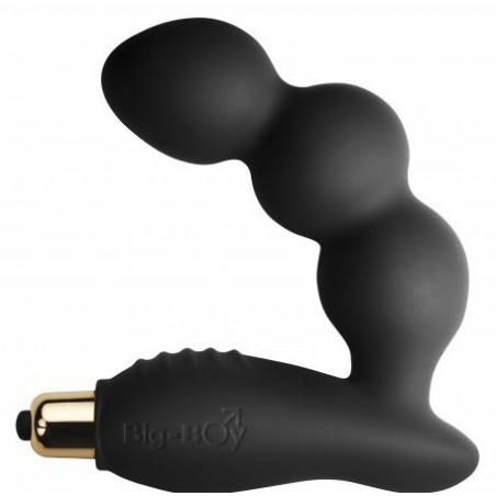 Stimulateur de Prostate Vibrant - Big Boy Noir - 3 Boules - Waterproof - 22 cm / Ø De 4 à 5 cm - Rocks Off