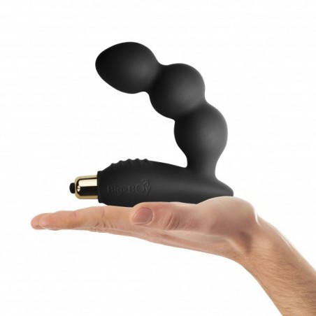 Stimulateur de Prostate Vibrant - Big Boy Noir - 3 Boules - Waterproof - 22 cm / Ø De 4 à 5 cm - Rocks Off