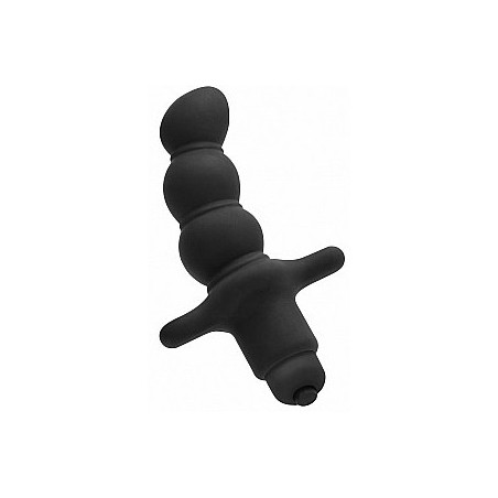 Stimulateur de Prostate Vibrant - N°53 Noir - 3 Boules - Waterproof - 7 cm / Ø De 2,7 A 3,6 cm - Sono