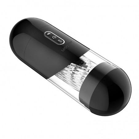 Masturbateur Automatique - Vibrations Et Succions - Einar Noir - Rechargeable - 26 cm / Ø 8,5 cm - Action