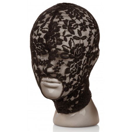 Cagoule En Dentelle Noire - Ouverte A La Bouche - Taille Unique - Scandal