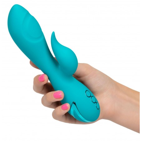 Rabbit A Tapotements - Santa Monica Starlet Turquoise - Waterproof - Rechargeable - 20 cm / Ø 3,5 cm - California Dreaming