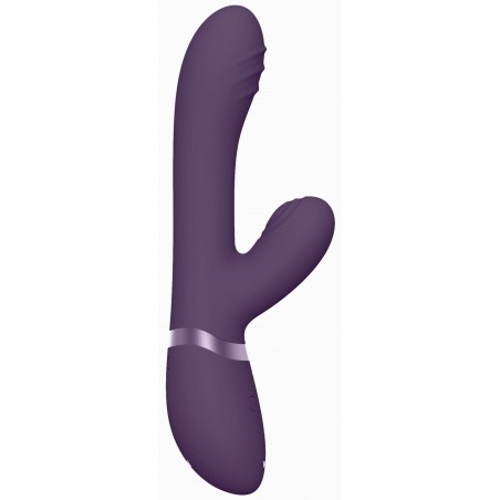 Rabbit A Tapotements - Tani Violet - Stimulateur Clitoridien Fonction Doigté - Etanche - Rechargeable - 22 cm / Ø 3,5 cm - Vive