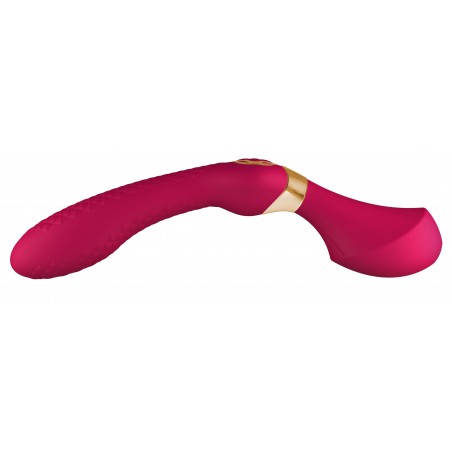 Vibromasseur Ou Wand De Luxe - Zoa Framboise - Polyvalent - Massage - Waterproof - Rechargeable - 12,5 cm / Ø 3,8 cm - Shunga