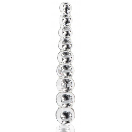 Double Gode - Dildo Frozen Fountain Transparent - Verre Thermo Réactif - Chaud / Froid - 22 cm / Ø De 2,5 cm A 3,7 cm - ToyJoy
