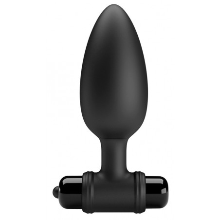 Plug Anal Vibrant - Vibra Butt Noir - Forme Oblongue - 9,5 cm / Ø 3,8 cm - Pretty Love