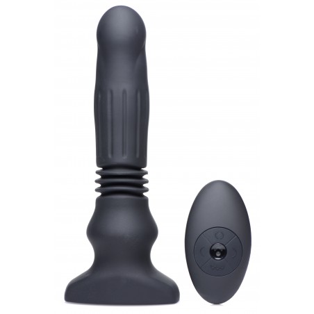 Plug Anal Ou Vaginal - Télécommandé - Vibrant - Gonflant - Va-Et-Vient - Waterproof - USB - 17 Cm / Ø 4,5 Cm - ThunderPlugs