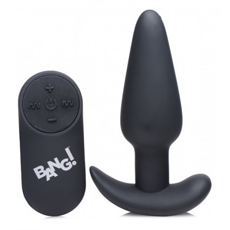 Plug Anal Vibrant - Butt Vibes Noir - Télécommandé - Waterproof - Rechargeable - 9 cm / Ø 3 cm - Bang