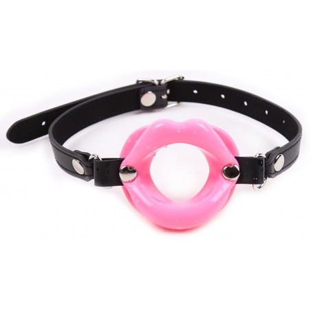 Ecarteur Bouche Ouverte Rose - Forme de Lèvres - TPE Souple - Sangle Réglable - Ø 4 Cm - Kiotos