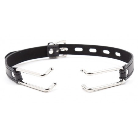 Ecarteur Bouche Ouverte - Crochets En Métal De 6 Cm - Sangle Ajustable En Simili Cuir - Kiotos