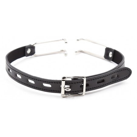 Ecarteur Bouche Ouverte - Crochets En Métal De 6 Cm - Sangle Ajustable En Simili Cuir - Kiotos