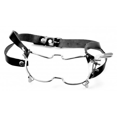 Ecarteur Bouche Ouverte Mouth Cran - Acier Inoxydable - Sangle Ajustable - 11 Cm / 5 Cm - Kiotos