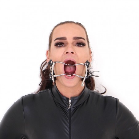 Ecarteur Bouche Ouverte Mouth Cran - Acier Inoxydable - Sangle Ajustable - 11 Cm / 5 Cm - Kiotos