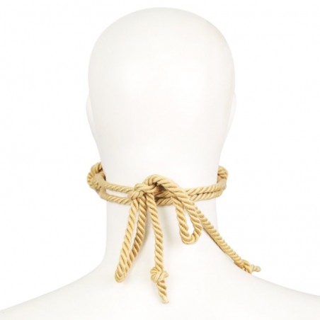 Bâillon Cordage Hemp Gag - Barre De 12cm - Polyester - Serrage A l'Arrière - SM Fantasy