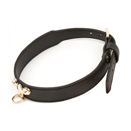 Collier Réglable Et Laisse Master Me - Simili Cuir Noir - 97 cm - Generique