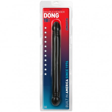 Double Gode Long - Dong Réaliste - Couleur Noir - 44 Cm / Ø 3,8 Cm - Doc Johson