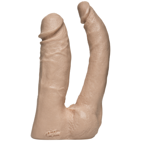 Double Gode Vac-U-Lock - Vaginal Et Anal - Couleur Chair - 12 Cm Et 13 Cm / 2,5 Cm Et 4 Cm - Doc Johnson