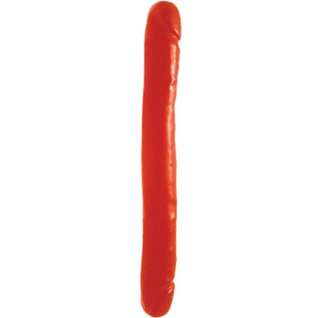 Double Gode - Dong En Jelly Rouge Transparent - 32 Cm / Ø 37 Cm - Seven Creation