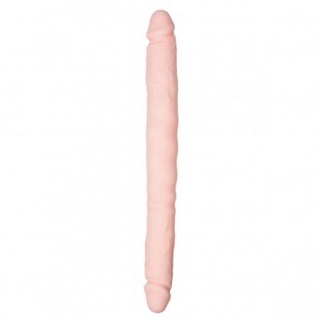 Double Gode - Dong Réaliste - Silicone Chair - Glands Saillants - 30 cm / Ø 3 cm - Easytoys