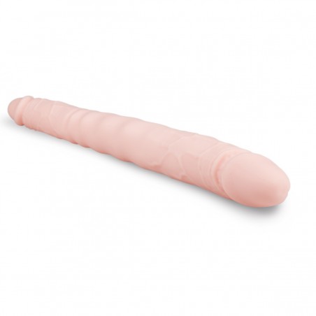 Double Gode - Dong Réaliste - Silicone Chair - Glands Saillants - 30 cm / Ø 3 cm - Easytoys