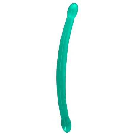 Double Gode - Crystal Vert - Dong Flexible - 42 cm / Ø 3,2 cm - RealRock