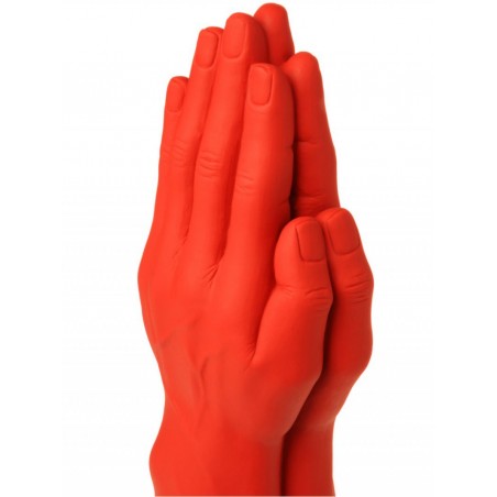 Gode Fisting Stretch N°3 Rouge - Bras Et Mains Jointes - Taille Réelle - 30 cm / Ø 9 cm - MK Toys