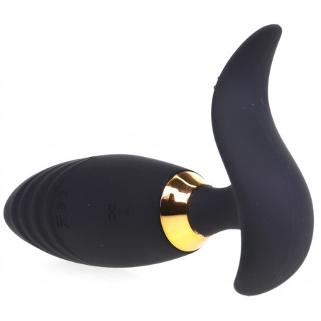Œuf Vibrant Et Stimulateur Clitoridien - Wavy Sex Noir - Télécommandé - Rechargeable - 8,5 cm / Ø 3 cm - Generique