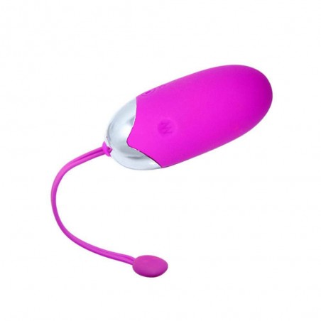 Œuf Vibrant Connecté - Waterproof - Rechargeable - Silicone doux Fuchsia - 7,3 cm / Ø 3,3 cm - Pretty Love