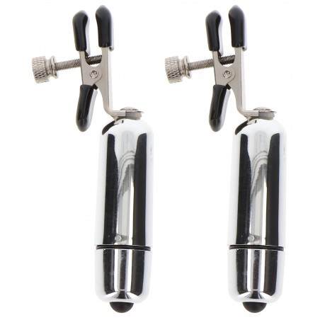 Pince A Tétons Clamps Vibrantes - Avec Vis De Serrage - 10 Cm - Taboom