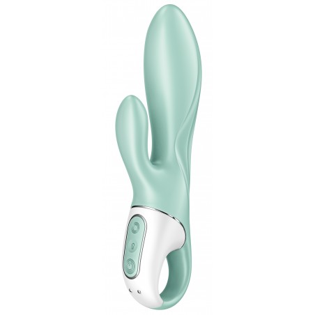 Rabbit Gonflant Air Pump Bunny 5+ Vert - Connecté - Waterproof - Rechargeable - 20,5 cm / Ø De 3,5 cm A 5 cm - Satisfyer