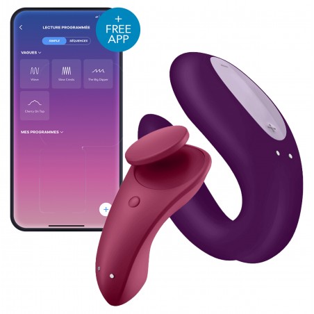 Coffret Partner Box 1 - Sexy Secret - Double Joy - Connecté - Waterproof - Rechargeable - Satisfyer