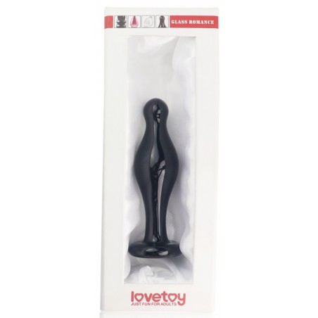 Plug Pawlo Noir - Verre Thermo Réactif - Chaud / Froid - Waterproof - 12,5 cm / Ø 2 Cm Et 3 Cm - Lovetoy