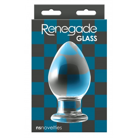 Plug Knight Glass Transparent - Grande Largeur - Verre Thermo Réactif - Chaud / Froid - Waterproof - 11 cm / Ø 6,5 Cm - Renegade