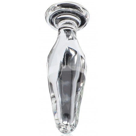 Plug Star Sparkler Transparent - Verre Thermo Réactif - Chaud / Froid - Waterproof - 11 cm / Ø 3,5 Cm - ToyJoy