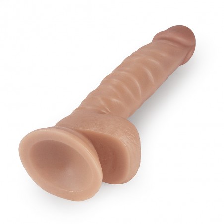 Gode Ventouse Ou Harnais Maxime - Avec Testicules - Chair - Flexible Et Réaliste - 22 cm / Ø 3,6 cm - Lovetoy