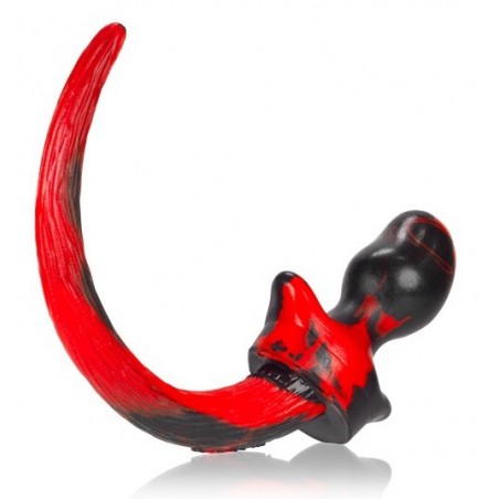 Plug Puppy Tail Beagle Rouge De Luxe - Avec Queue De Chien De 30 Cm - Dog Training - 9,5 Cm / Ø 5 Cm - Oxballs