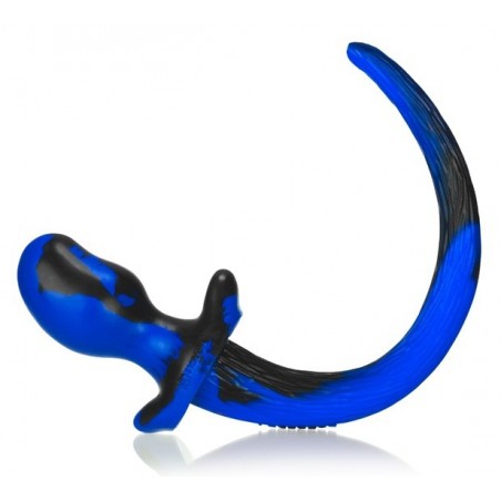 Plug Puppy Tail Bulldog Bleu De Luxe - Avec Queue De Chien De 35,5 Cm - Dog Training - 11,5 Cm / Ø 6 Cm - Oxballs