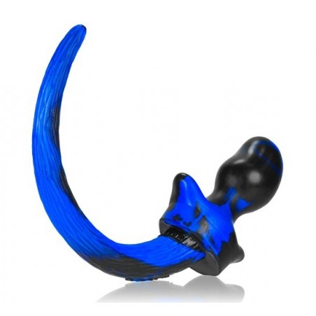 Plug Puppy Tail Bulldog Bleu De Luxe - Avec Queue De Chien De 35,5 Cm - Dog Training - 11,5 Cm / Ø 6 Cm - Oxballs