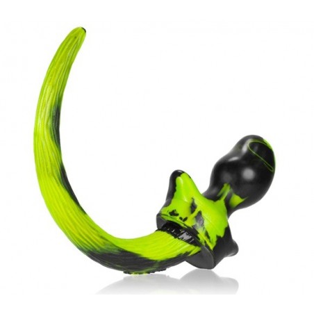 Plug Puppy Tail Bulldog Jaune De Luxe - Avec Queue De Chien De 35,5 Cm - Dog Training - 11,5 Cm / Ø 6 Cm - Oxballs